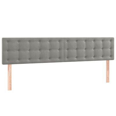 vidaXL Box spring postel s matrací světle šedá 200x200 cm samet