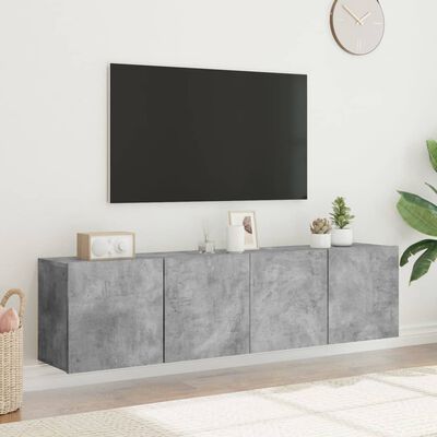 vidaXL TV skříňky nástěnné 2 ks betonově šedé 80 x 30 x 41 cm