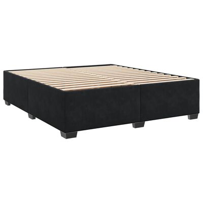 vidaXL Box spring postel s matrací černá 200x200 cm samet