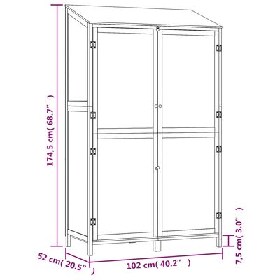 vidaXL Zahradní kůlna bílá 102 x 52 x 174,5 cm masivní jedlové dřevo