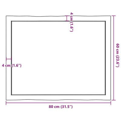 vidaXL Stolní deska světle hnědá 80x60x(2-6)cm ošetřený dub živá hrana