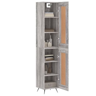 vidaXL Skříň highboard šedá sonoma 34,5 x 34 x 180 cm kompozitní dřevo