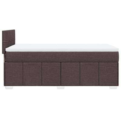 vidaXL Box spring postel s matrací tmavě hnědá 80x200 cm textil