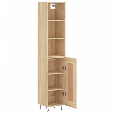 vidaXL Skříň highboard dub sonoma 34,5 x 34 x 180 cm kompozitní dřevo