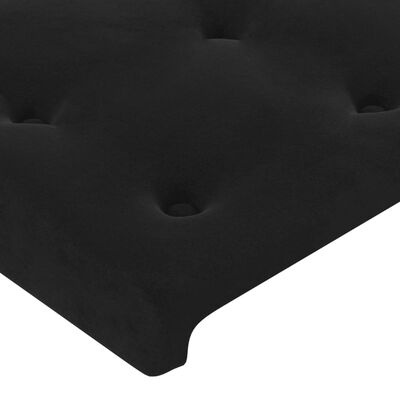 vidaXL Čelo postele typu ušák černé 147x23x78/88 cm samet