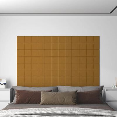 vidaXL Nástěnné panely 12 ks hnědé 60 x 30 cm samet 2,16 m²