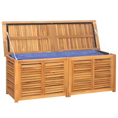 vidaXL Zahradní úložný box s vložkou 150 x 50 x 53 cm masivní teak