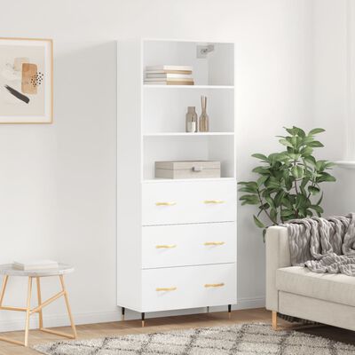 vidaXL Skříň highboard bílá 69,5 x 34 x 180 cm kompozitní dřevo