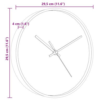 vidaXL Nástěnné hodiny zlaté a bílé Ø 29,5 cm polystyren a sklo