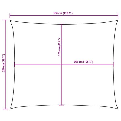 vidaXL Stínící plachta oxfordská látka obdélníková 2 x 3 m krémová