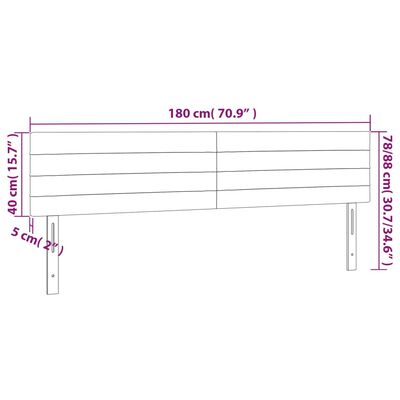 vidaXL Čelo postele 2 ks tmavě šed 90x5x78/88 cm samet