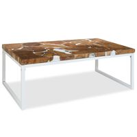 vidaXL Konferenční stolek teak a pryskyřice 110 x 60 x 40 cm