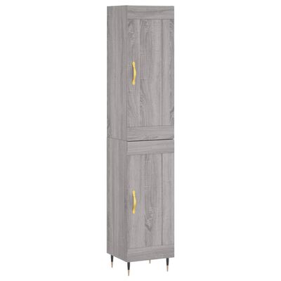 vidaXL Skříň highboard šedá sonoma 34,5 x 34 x 180 cm kompozitní dřevo