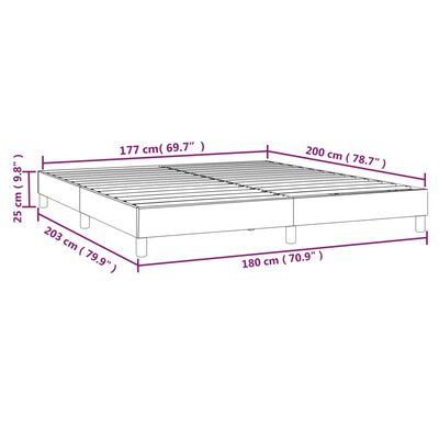 vidaXL Rám postele bílá 180 x 200 cm umělá kůže