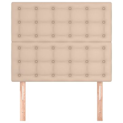 vidaXL Čela postele 2 ks cappuccino 90x5x78/88 cm umělá kůže