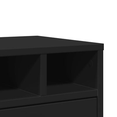vidaXL Stojan na tiskárnu černý 40 x 32 x 22,5 cm kompozitní dřevo