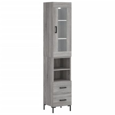 vidaXL Skříň highboard šedá sonoma 34,5 x 34 x 180 cm kompozitní dřevo