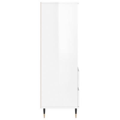 vidaXL Skříň highboard bílá s vysokým leskem 40 x 36 x 110 cm kompozit