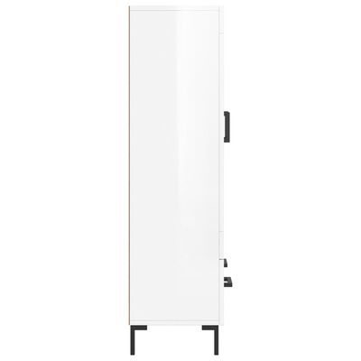 vidaXL Skříň highboard lesklá bílá 69,5 x 31 x 115 cm kompozitní dřevo