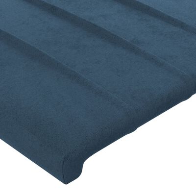 vidaXL Čelo postele typu ušák tmavě modrá 93x16x118/128 cm samet