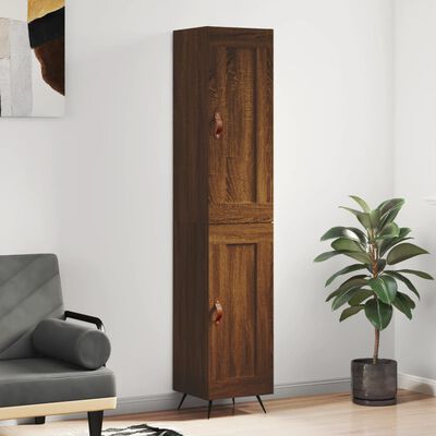 vidaXL Skříň highboard hnědý dub 34,5 x 34 x 180 cm kompozitní dřevo