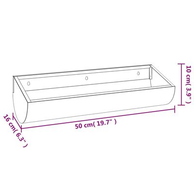 vidaXL Zahradní nástěnný truhlík 50 x 16 x 10 cm cortenová ocel