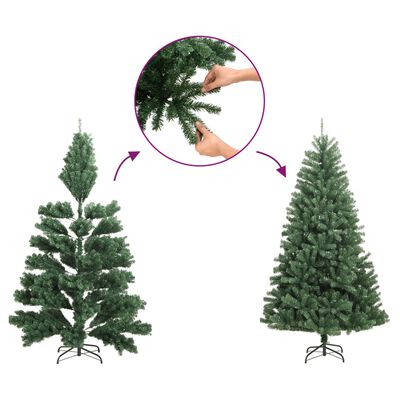 vidaXL Umělý úzký vánoční stromek se stojanem 150 cm PE