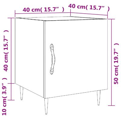 vidaXL Noční stolky 2 ks betonově šedé 40x40x50 cm kompozitní dřevo