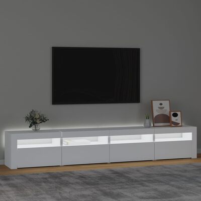 vidaXL TV skříňka s LED osvětlením bílá 240x35x40 cm