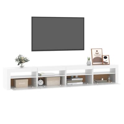 vidaXL TV skříňka s LED osvětlením bílá 240x35x40 cm