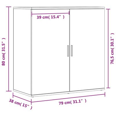 vidaXL Příborník dub sonoma 79 x 38 x 80 cm kompozitní dřevo