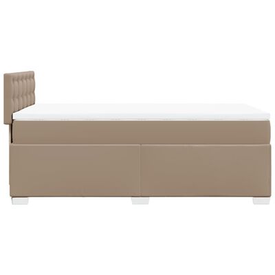 vidaXL Box spring postel s matrací cappuccino 100x200 cm umělá kůže