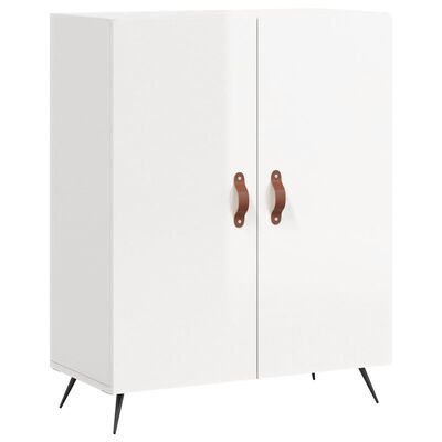 vidaXL Skříň highboard lesklá bílá 69,5 x 34 x 180 cm kompozitní dřevo