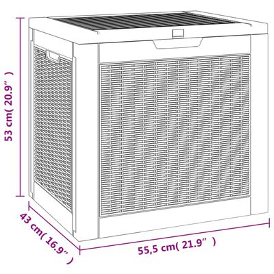 vidaXL Zahradní úložný box černý 55,5 x 43 x 53 cm polypropylen