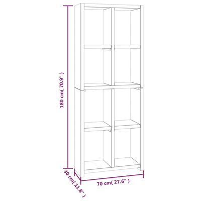 vidaXL Knihovna 70 x 30 x 180 cm masivní teakové dřevo