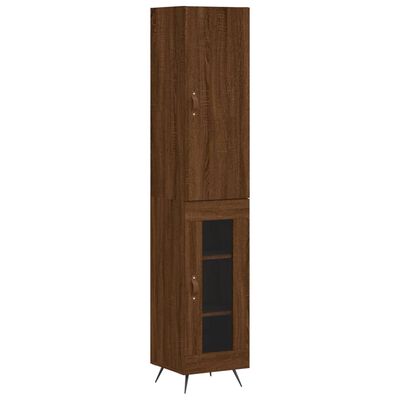 vidaXL Skříň highboard hnědý dub 34,5 x 34 x 180 cm kompozitní dřevo