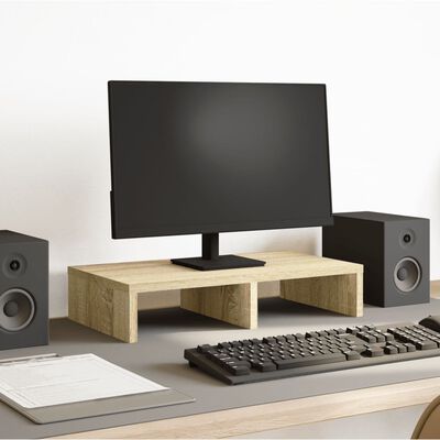 vidaXL Stojan na monitor dub sonoma 50 x 27 x 10 cm kompozitní dřevo