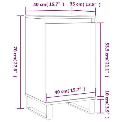 vidaXL Příborník betonově šedý 40 x 35 x 70 cm kompozitní dřevo