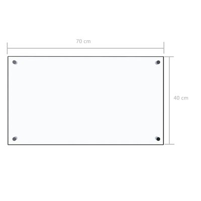 vidaXL Kuchyňský panel průhledný 70 x 40 cm tvrzené sklo