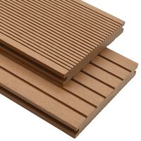 vidaXL WPC plná terasová prkna a příslušenství 10 m² 2,2 m teak