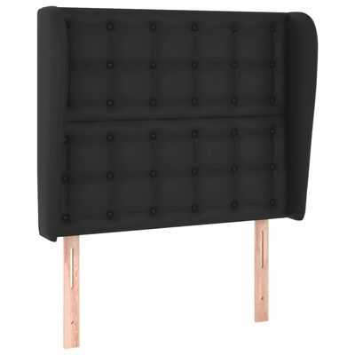 vidaXL Čelo postele typu ušák černé 103x23x118/128 cm umělá kůže