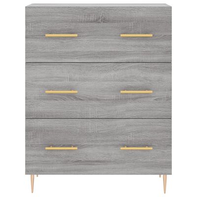 vidaXL Skříň highboard šedá sonoma 69,5 x 34 x 180 cm kompozitní dřevo