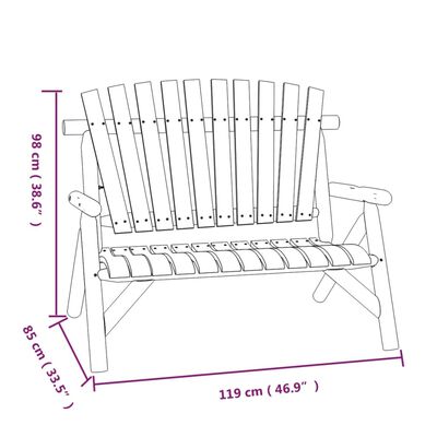 vidaXL 2místná zahradní lavice 119 x 85 x 98 cm masivní smrkové dřevo