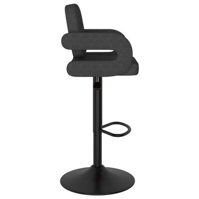 vidaXL Barové židle 2 ks tmavě šedé textil