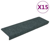 vidaXL Nášlapy na schody 15 ks vpichované 65x21x4 cm hnědé