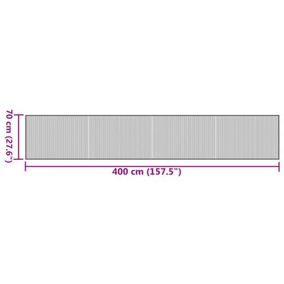 vidaXL Koberec obdélníkový černý 70 x 400 cm bambus