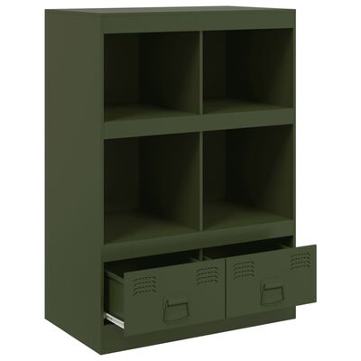 vidaXL Highboard olivově zelený 67 x 39 x 95 cm ocel