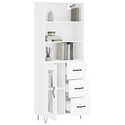 vidaXL Skříň highboard bílá 69,5 x 34 x 180 cm kompozitní dřevo