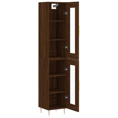 vidaXL Skříň highboard hnědý dub 34,5 x 34 x 180 cm kompozitní dřevo