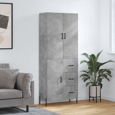 vidaXL Skříň highboard betonově šedá 69,5x34x180 cm kompozitní dřevo